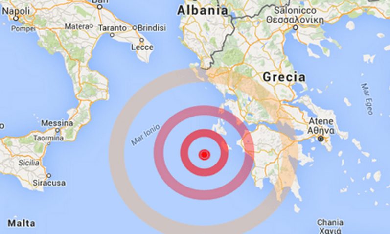 Violento terremoto di magnitudo 5.2 nel Mar Ionio