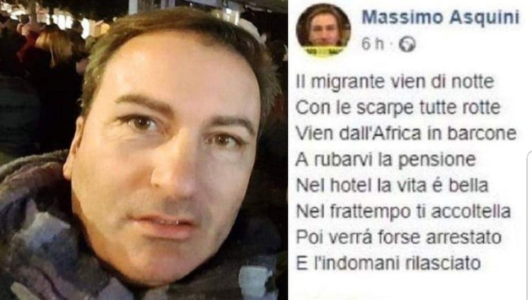 “Il Migrante vien di notte…” , bufera su assessore leghista (ex poliziotto) di monfalcone