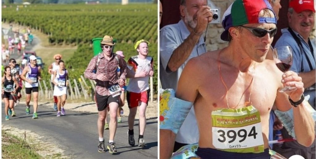 C’è una maratona in Francia dove i podisti bevono vino e mangiano formaggio