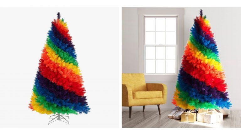 Ora su Amazon puoi acquistare un albero di Natale arcobaleno per le festività