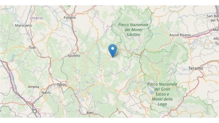 Terremoto a Perugia, scossa di magnitudo 3 a Cascia