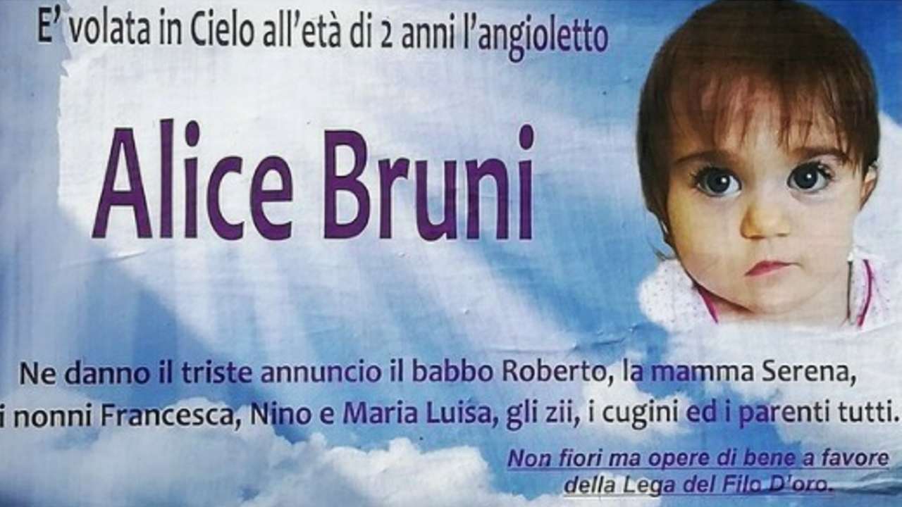 “Una morte improvvisa”. Alice Bruni si è spenta a soli due anni