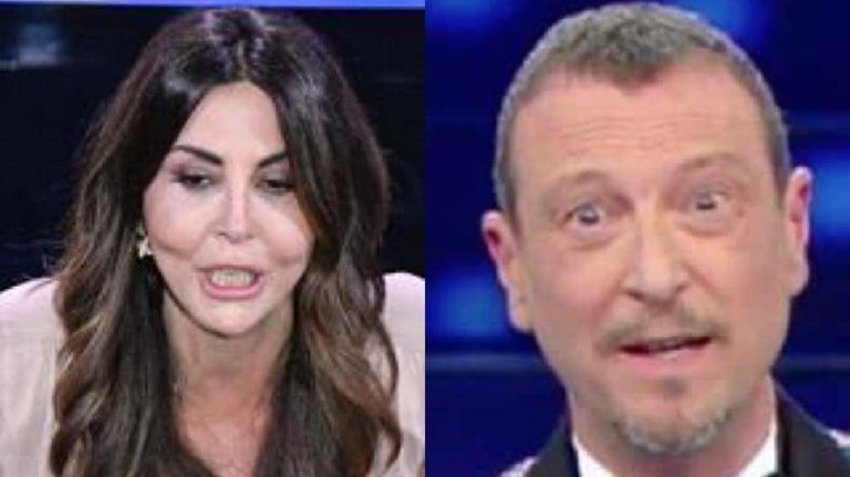 Bufera a Sanremo, il fuori onda di Sabrina Ferilli: “Pezzo di mer*a”. E rifiuta la mano di Amadeus..